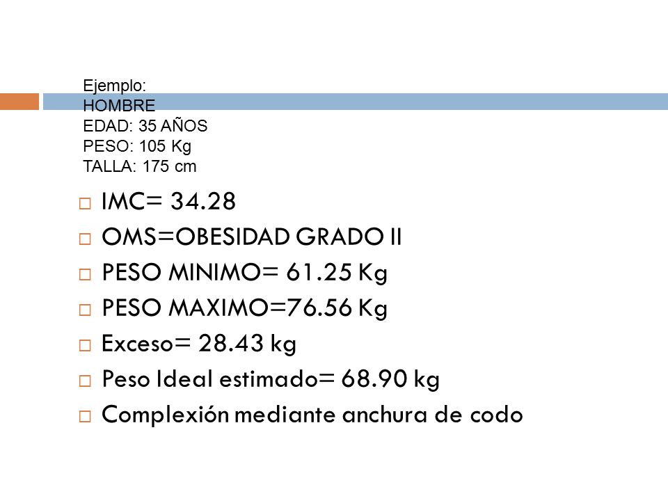 tablas de peso ideal adultos oms